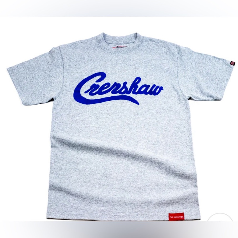 The Marathon Clothing Limited Edition Crenshaw T-Shirt•Grey/Blue•Size Small